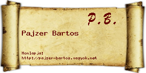 Pajzer Bartos névjegykártya